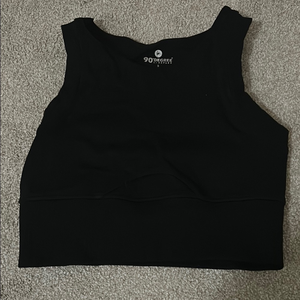 90 Degree by Reflex Black Crop Top